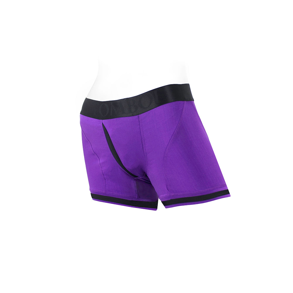 SpareParts Tomboii Nylon Boxer Briefs Harness Purple/Black Size M