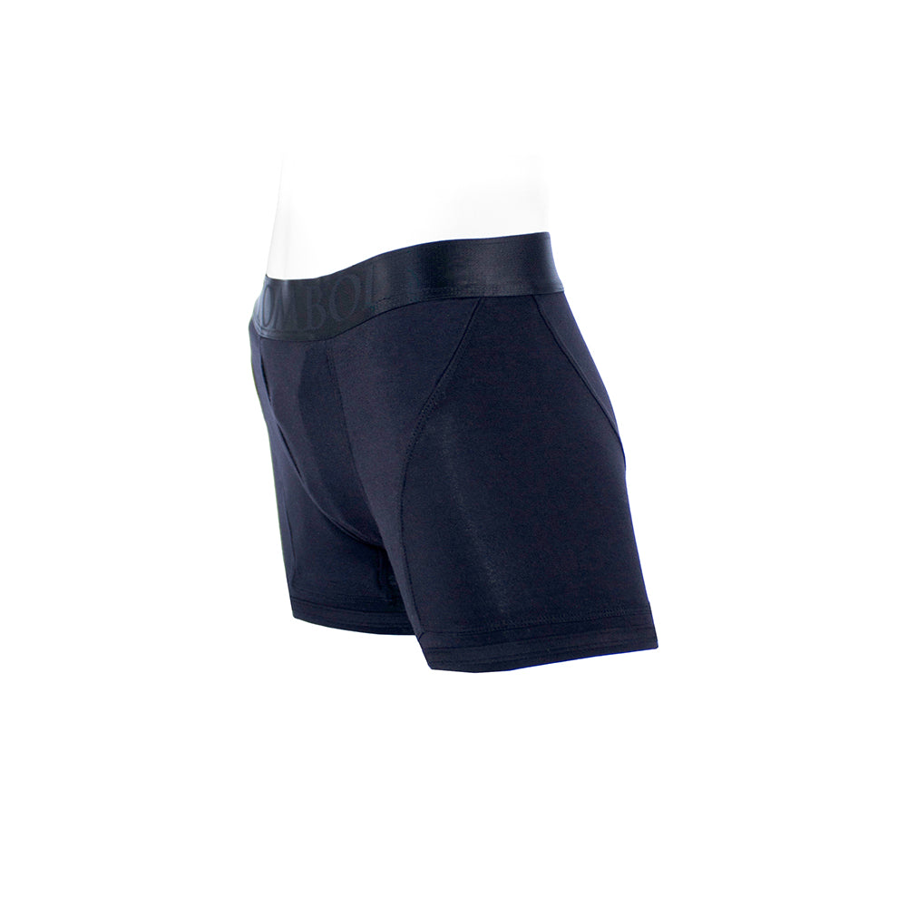 SpareParts Tomboii Rayon Boxer Briefs Harness Black Size S