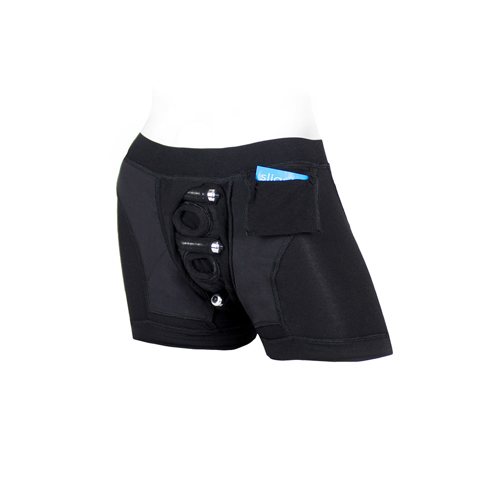 SpareParts Tomboii Rayon Boxer Briefs Arnés Negro Talla XL