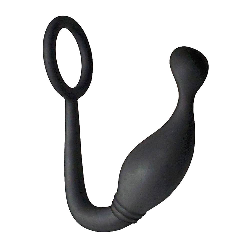 Nasstoys Butts Up P-Spot Pleasure Silicone Cock Ring & Anal Plug Black