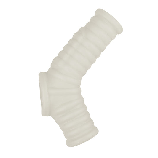 Vibrating Power Sleeve Ribbed Fit White