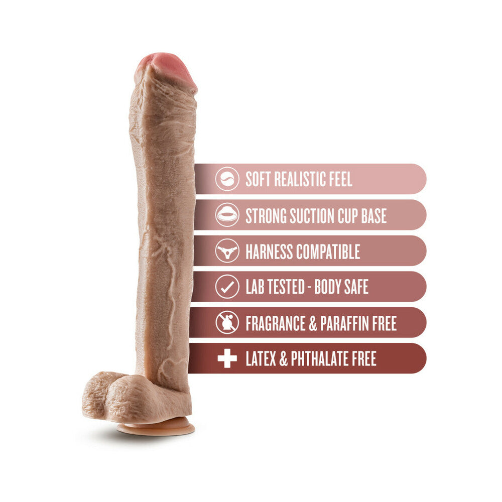 Dr. Skin Mr. Ed Dildo/Ball 13in Beige