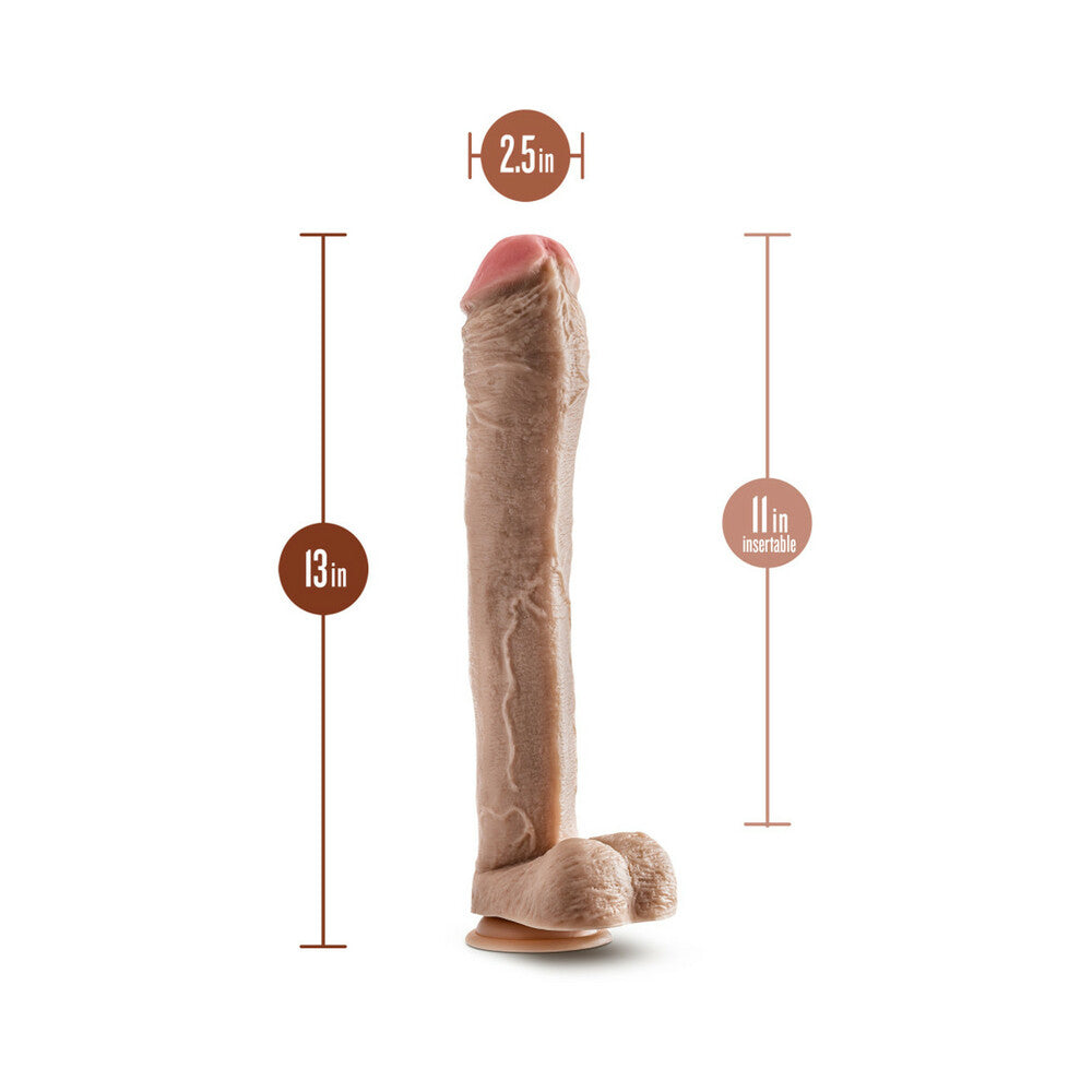 Dr. Skin Mr. Ed Dildo/Ball 13in Beige