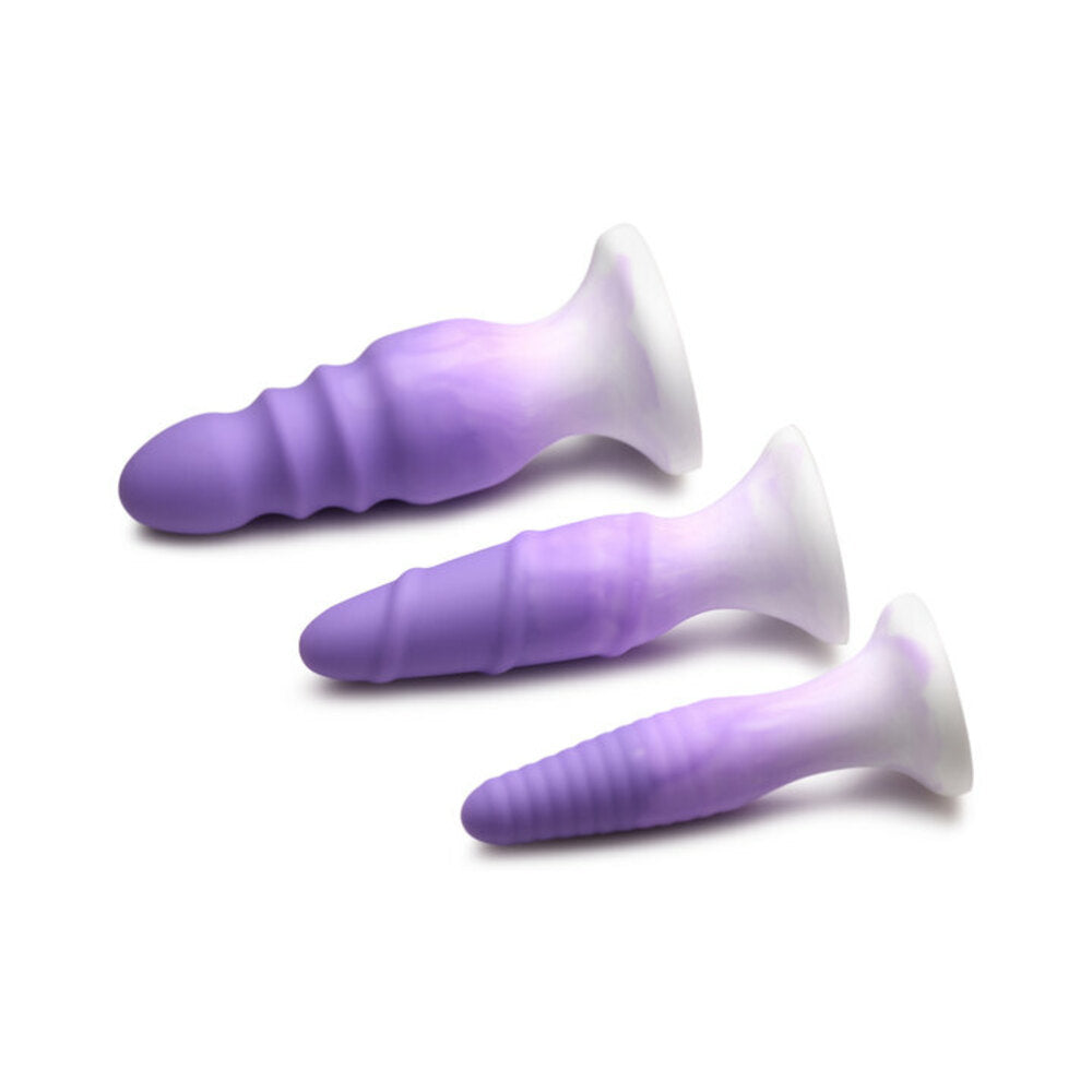 Simply Sweet Silicone Butt Plug Set Purp