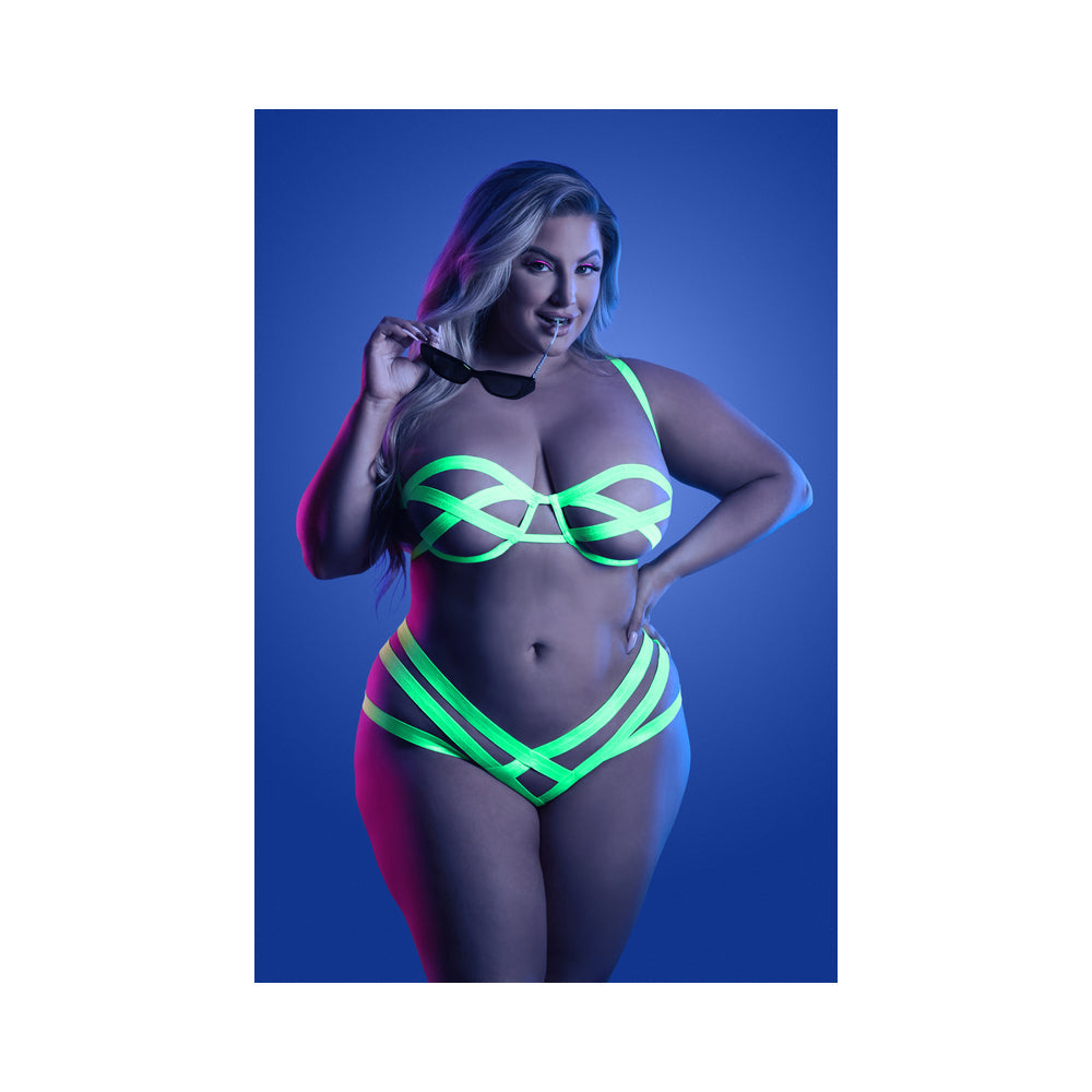 FL Glow Mirage Bandage Bra & Panty Q