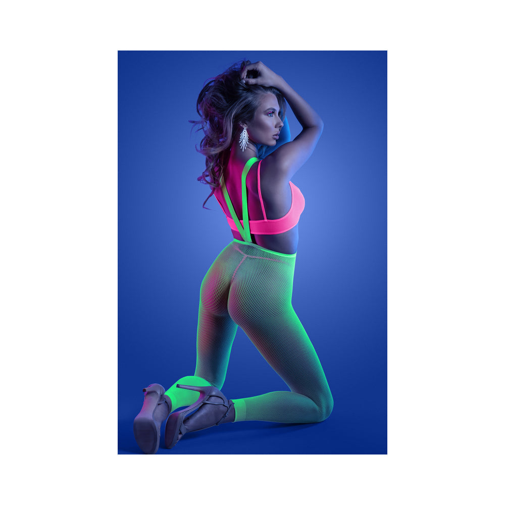 Fantasy Lingerie Glow Come Alive Set Neon Green O/S