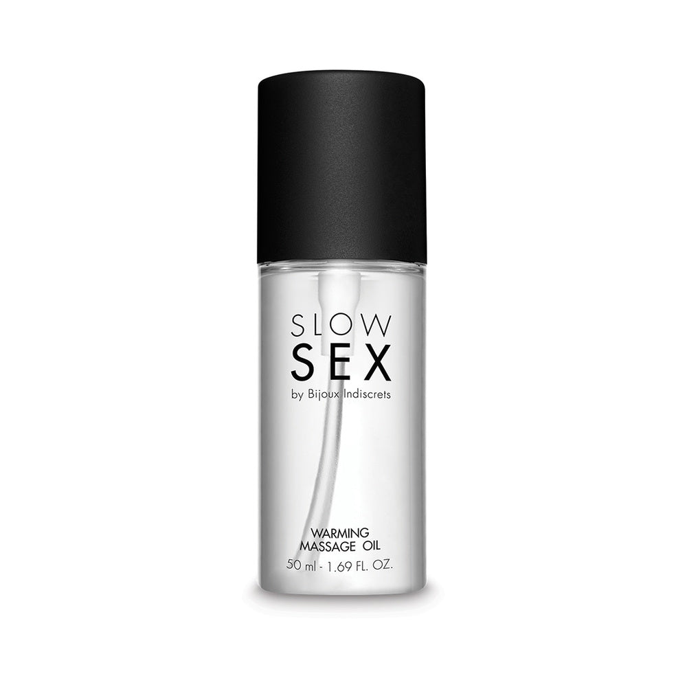 Aceite de masaje calentador Slow Sex de Bijoux Indiscrets, 1,69 oz.