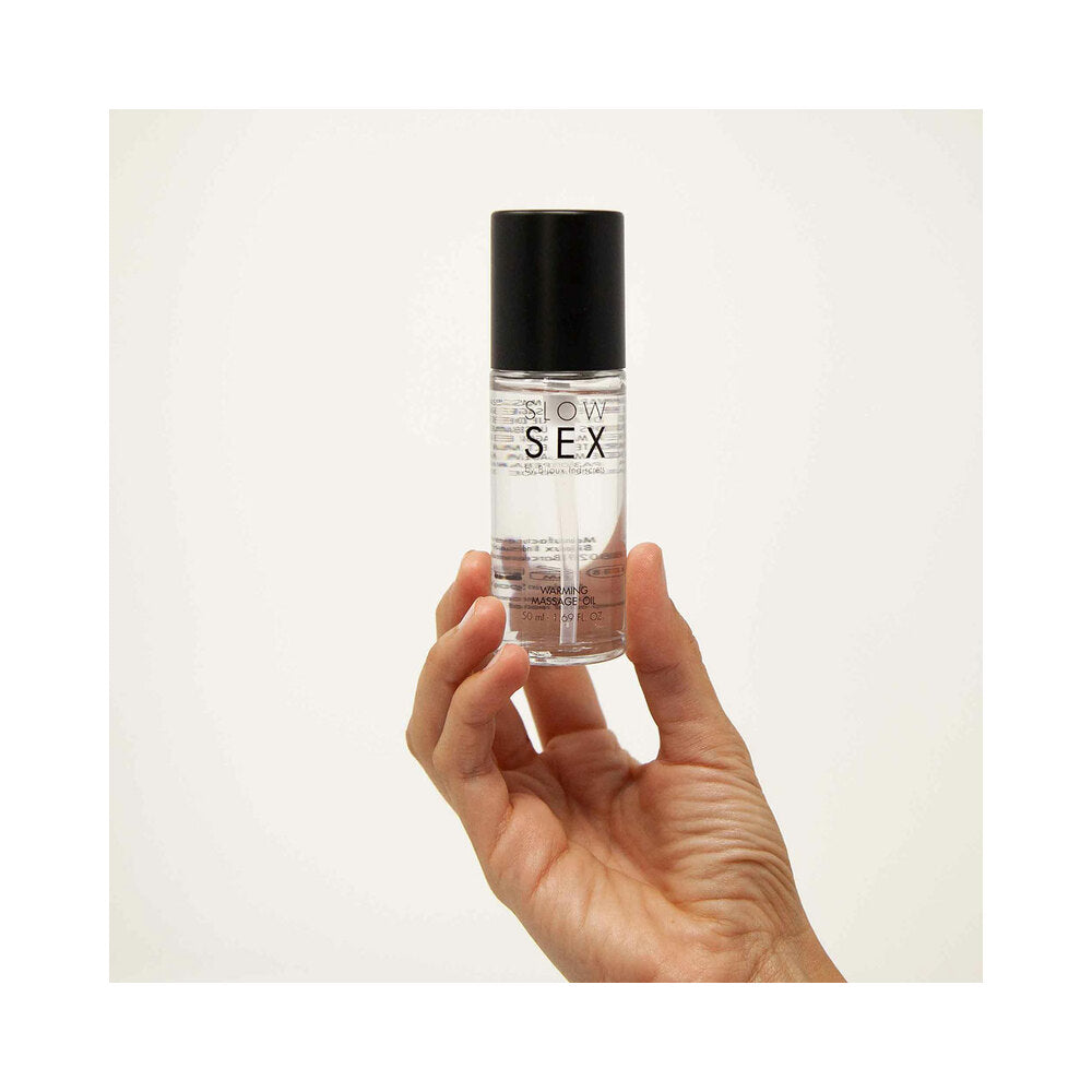 Aceite de masaje calentador Slow Sex de Bijoux Indiscrets, 1,69 oz.