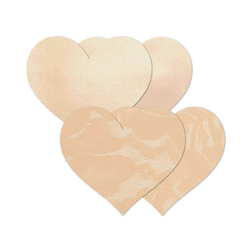 Nippies Basic Creme Hearts Pasties Size C