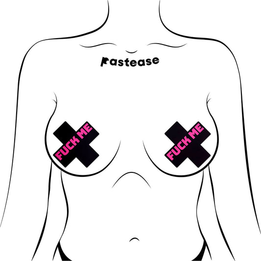 Pastease Fuck Me Crosses Black/Pink