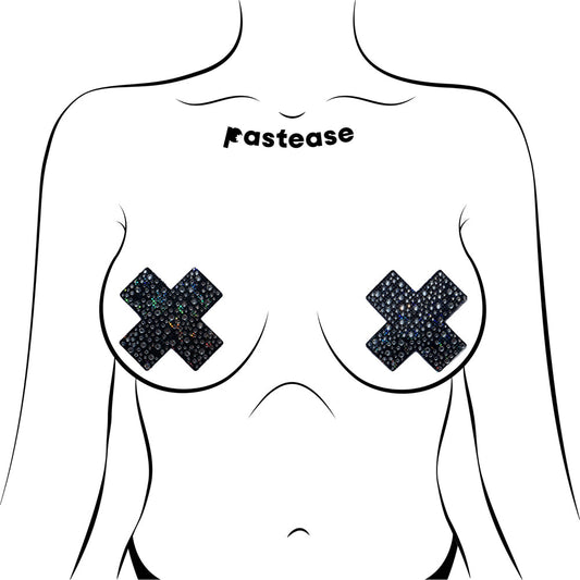 Pastease Crystal Sparkling Crosses Black