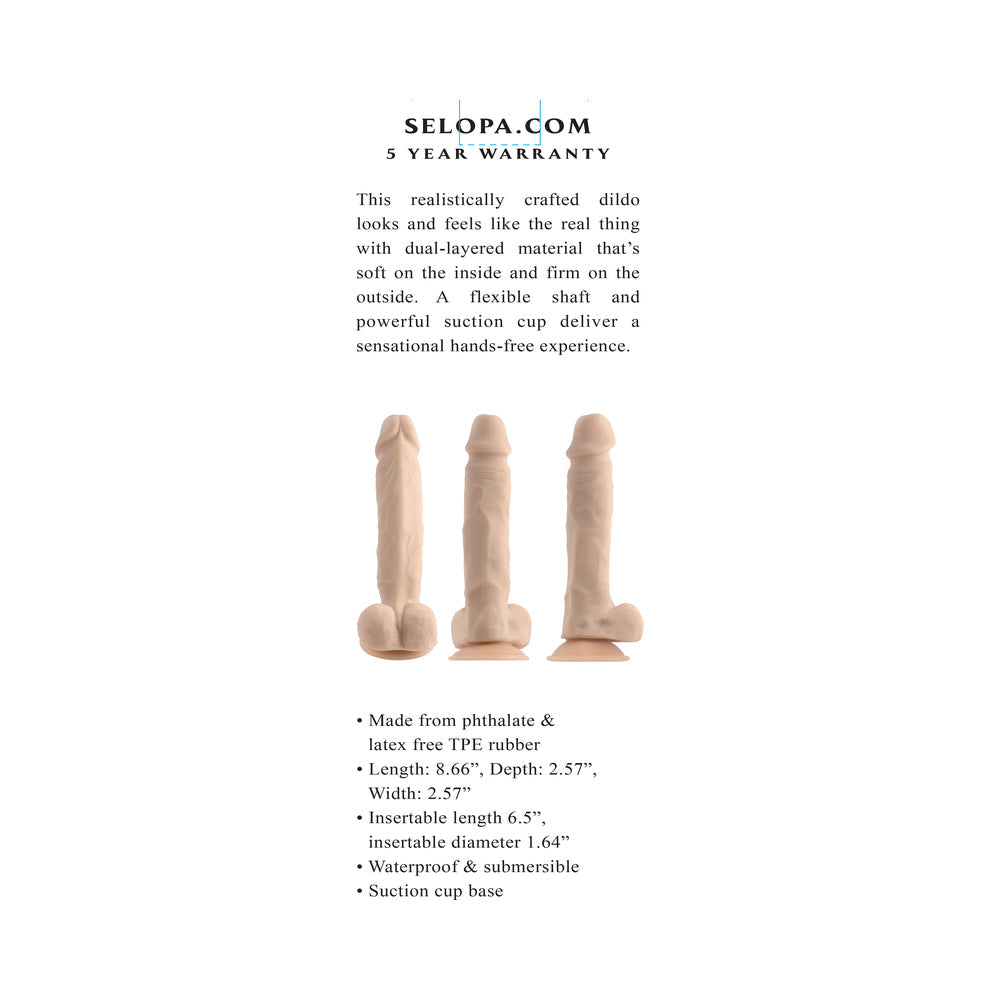 Selopa Natural Feel Dildo 6.5in Light