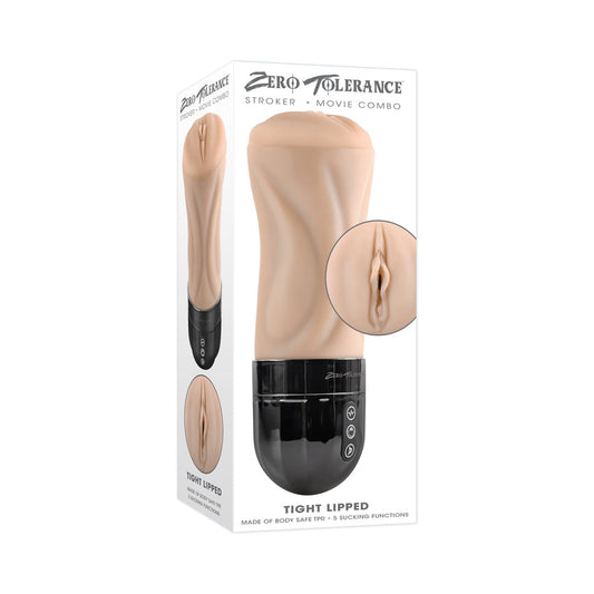 Zero Tolerance Tight Lipped Rechargeable Stroker with Suction Light