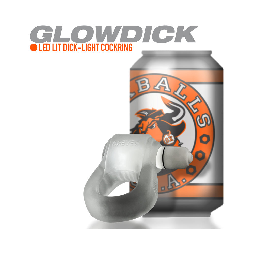 OxBalls Glowdick Cockring W/Led Clear Ic