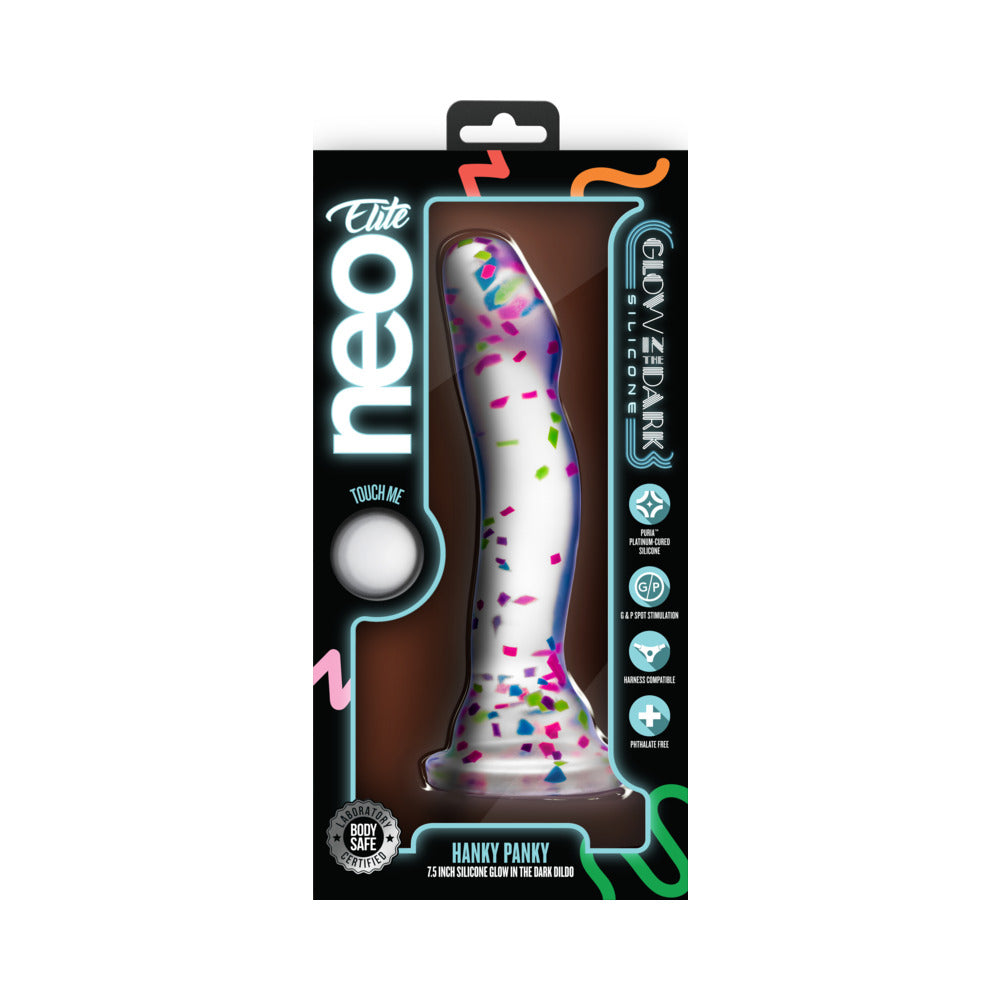 Neo Elite GITD Hanky Panky 7.5in Confett