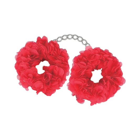 Blossom Luv Cuffs Flower Hand Cuffs Red