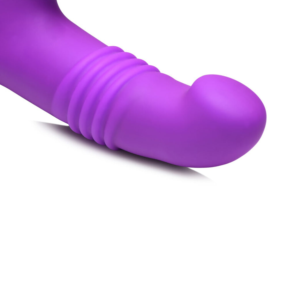 Vibrador de conejo de silicona Gossip Blaster 7X Thrusting Violeta