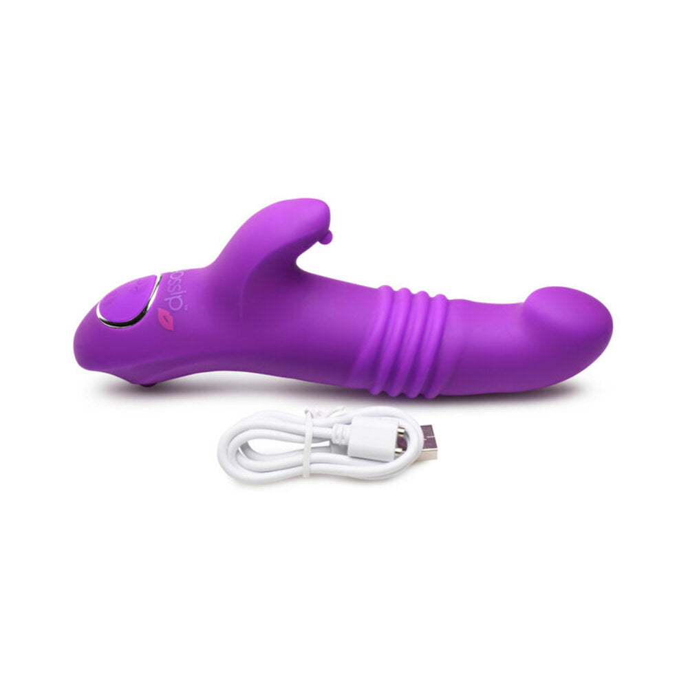 Vibrador de conejo de silicona Gossip Blaster 7X Thrusting Violeta