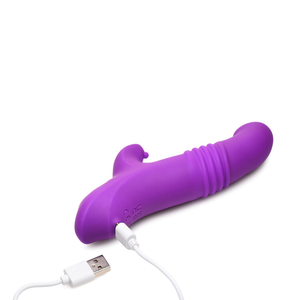 Vibrador de conejo de silicona Gossip Blaster 7X Thrusting Violeta