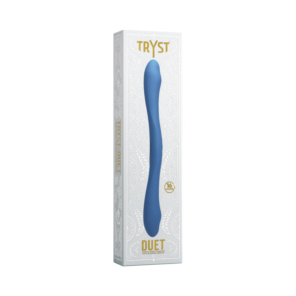 Tryst Duet Double Ended Vibrator with Wireless Remote Periwinkle