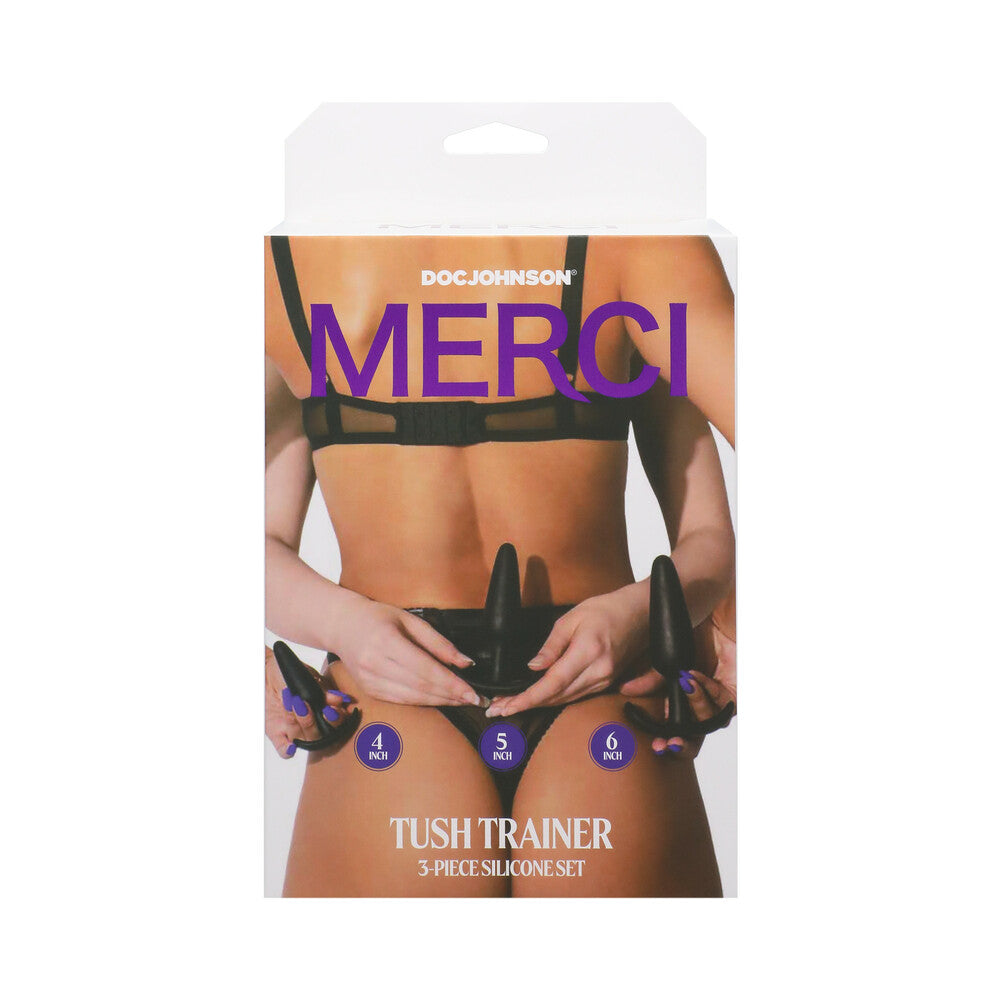 Merci Tush Trainer 3pc Sili Plug Set Blk