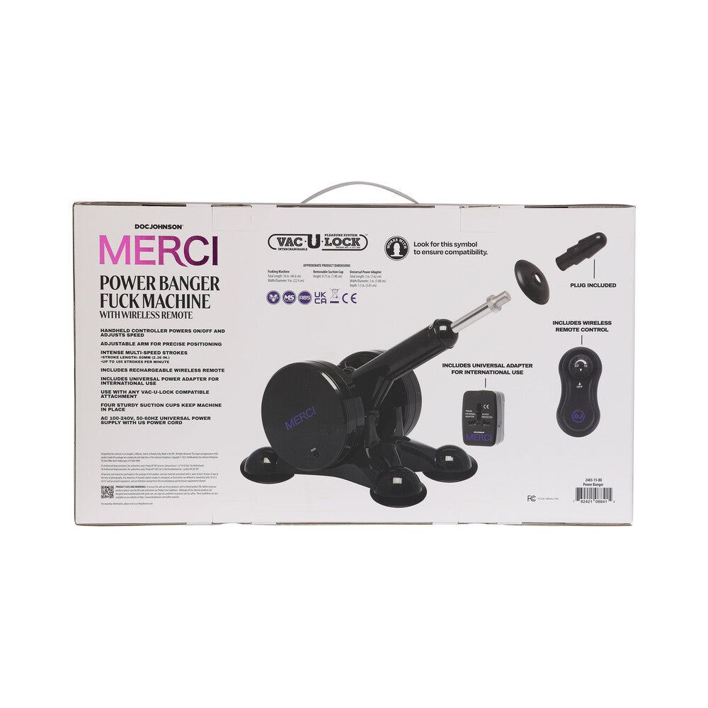 Merci Power Banger - Máquina de sexo con control remoto inalámbrico