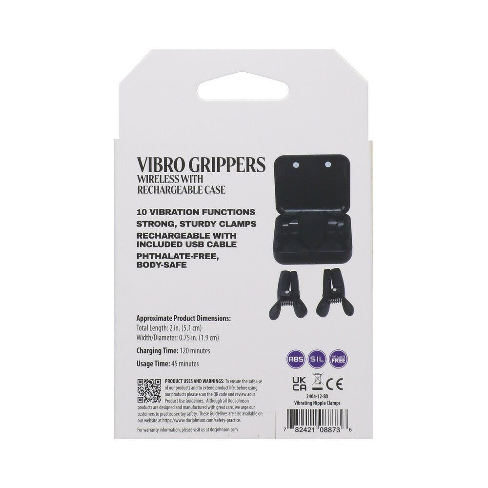 Merci Vibro Grip Vib Nip Clamp Rechar Bk