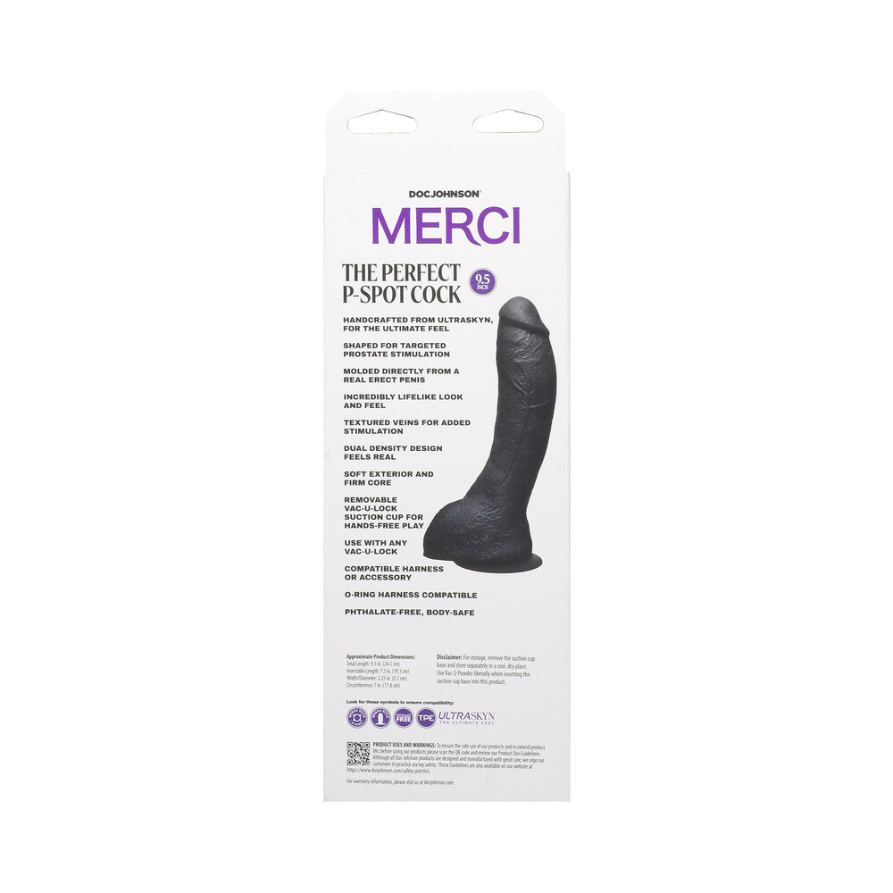 Merci Perfect P-Spot Cock w/VacULock Blk