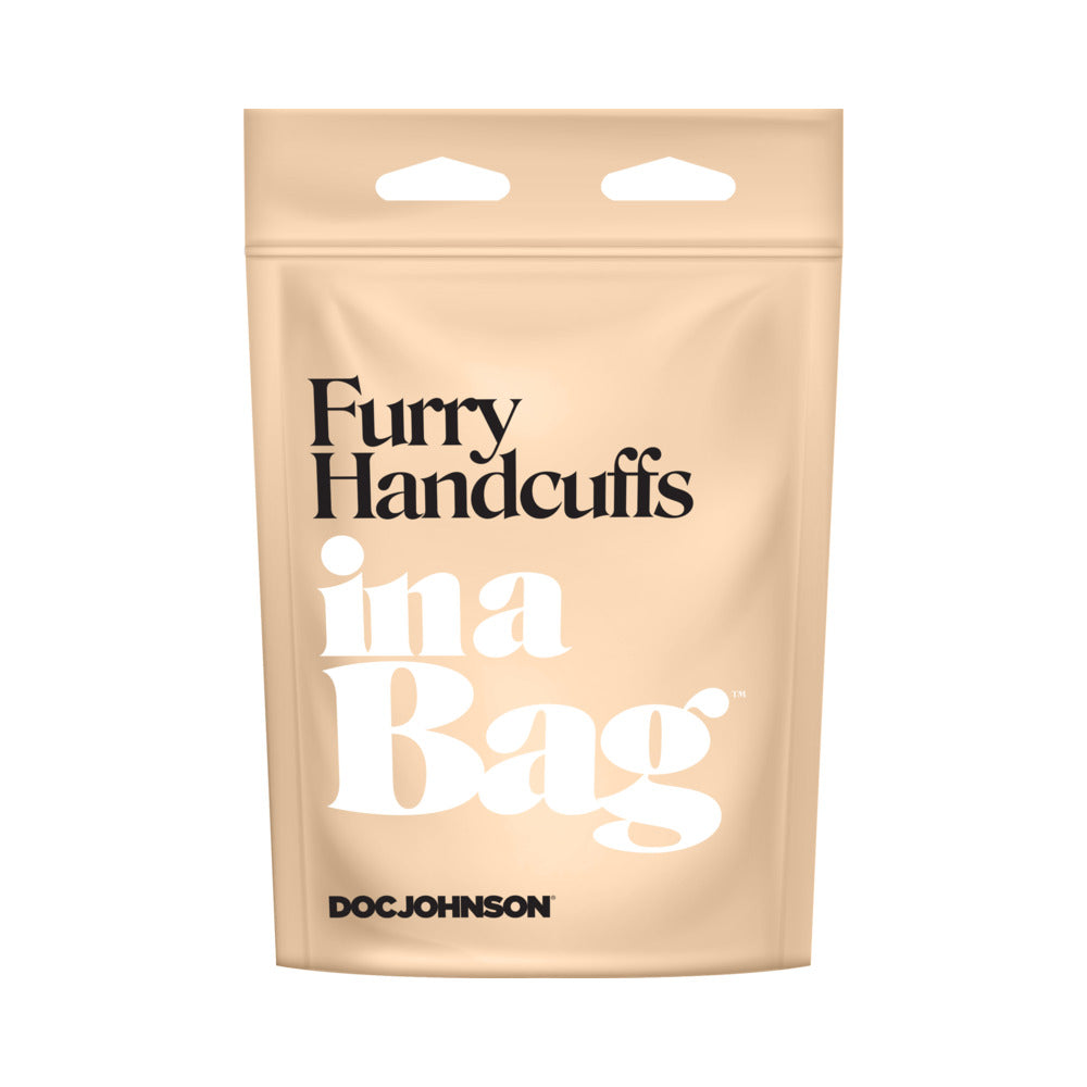 In A Bag Furry Handcuffs Black