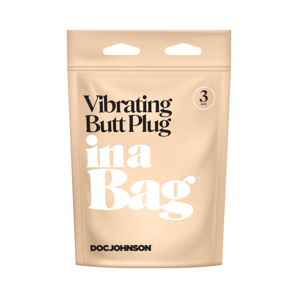 In A Bag Vibrating Butt Plug 3in Black