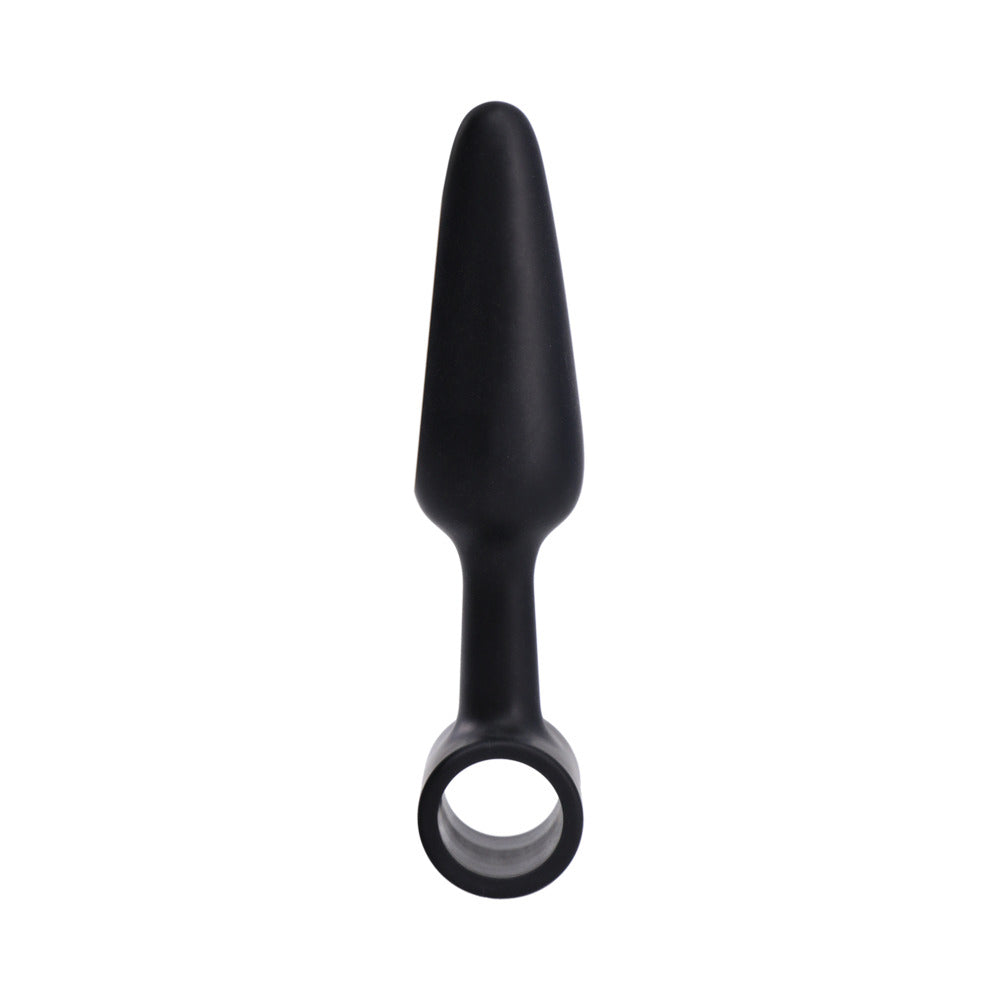 In A Bag Vibrating Butt Plug 4in Black