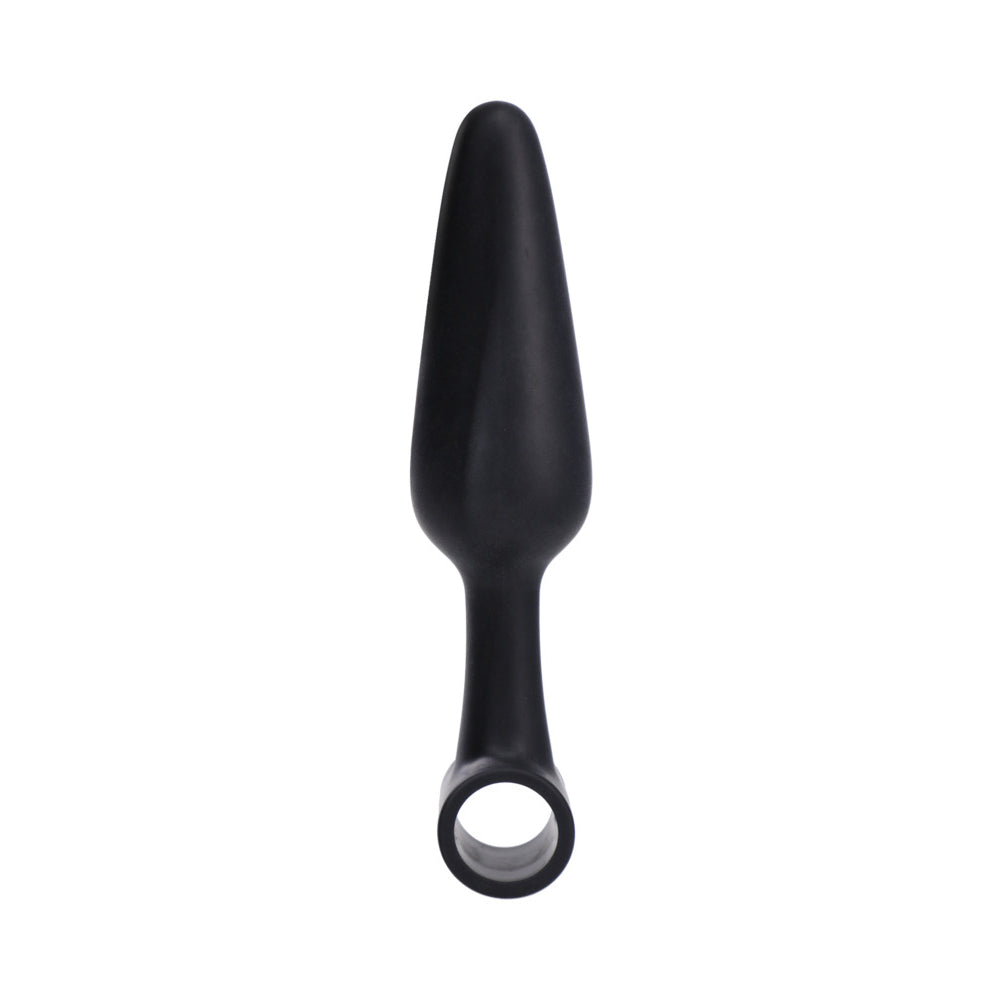 In A Bag Vibrating Butt Plug 5in Black