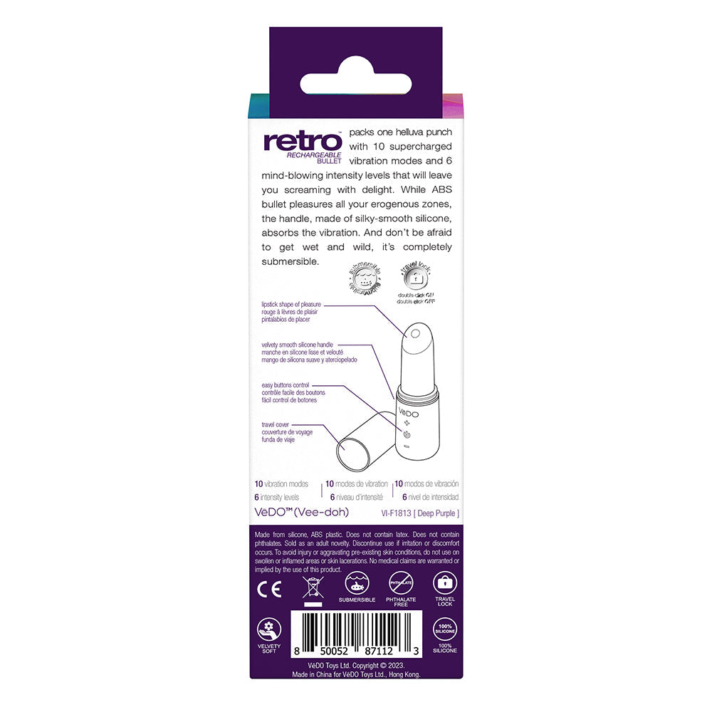 VeDO Retro Rechargeable Bullet Purple