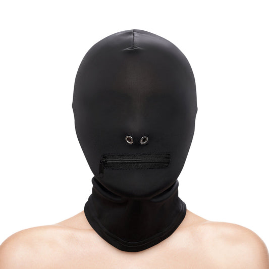 Hustler Taboo Zippered Mouth Hood Black