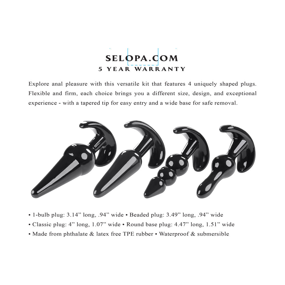 Selopa Intro To Plugs Anal Plug Set Bk