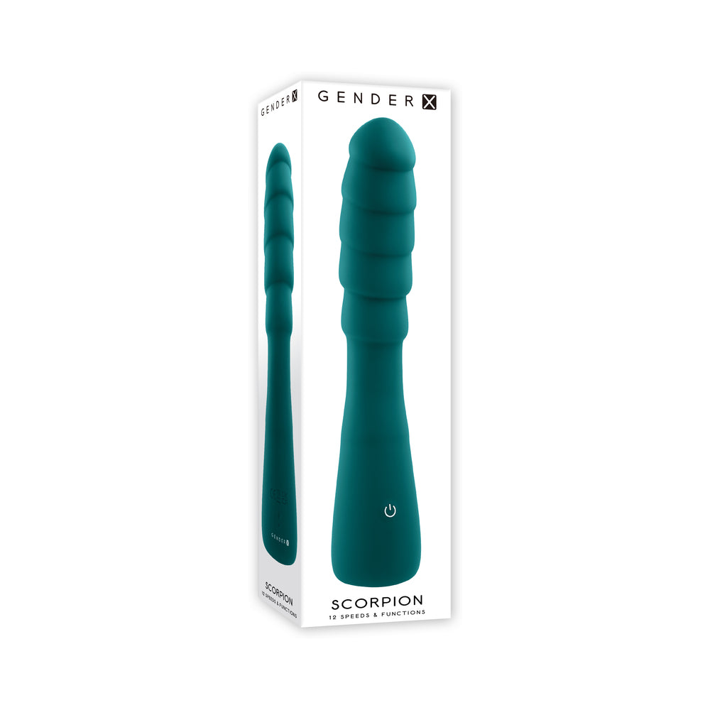 Gender X Scorpion Rechargeable Silicone Vibrator Teal