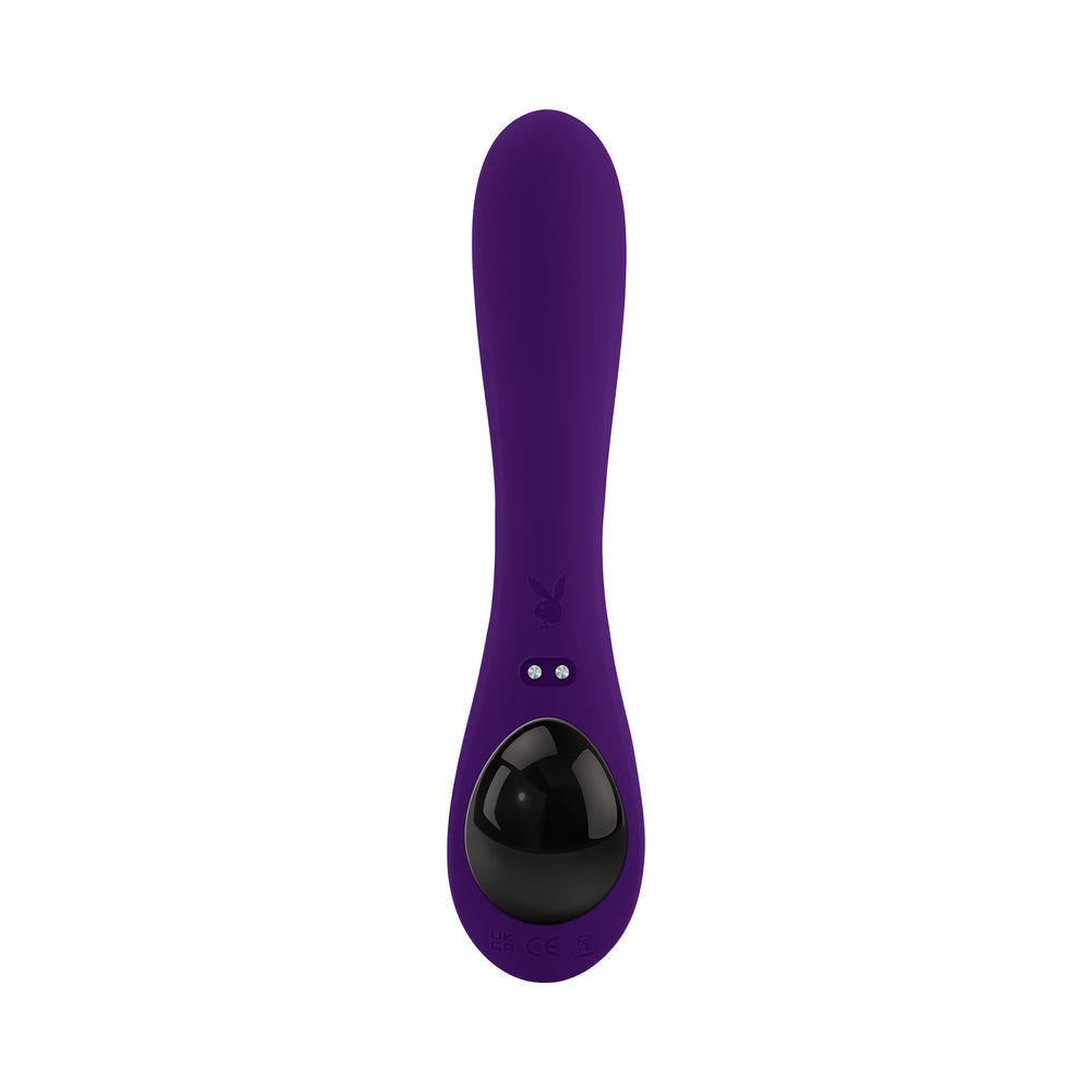 Vibrador conejo giratorio de silicona recargable Playboy On Repeat morado