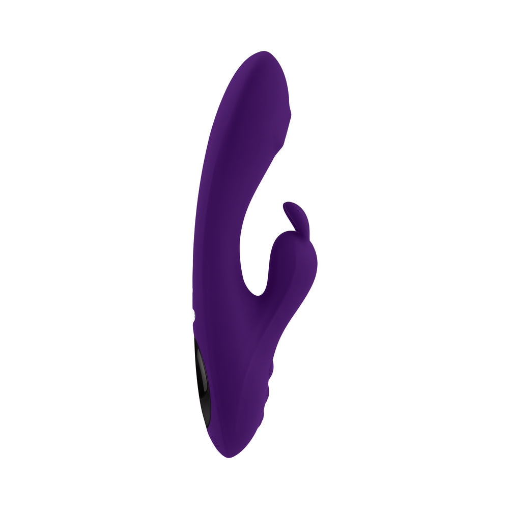 Vibrador conejo giratorio de silicona recargable Playboy On Repeat morado