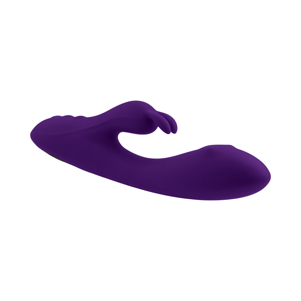 Vibrador conejo giratorio de silicona recargable Playboy On Repeat morado