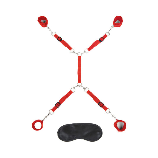 LF Bed Spreader 7pc Restraint Set Red