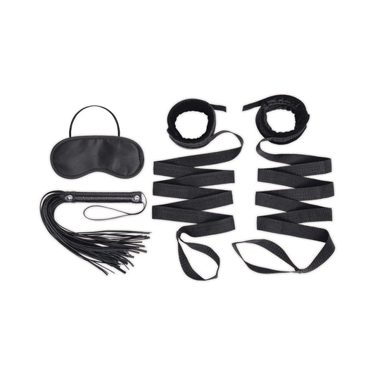 LF Bondage Bed Strap & Flogger 4pc Kit