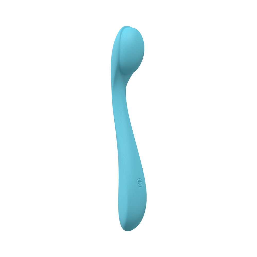 LoveLine Juicy Vibrador flexible de 10 velocidades, de silicona sellada, recargable, sumergible, color azul