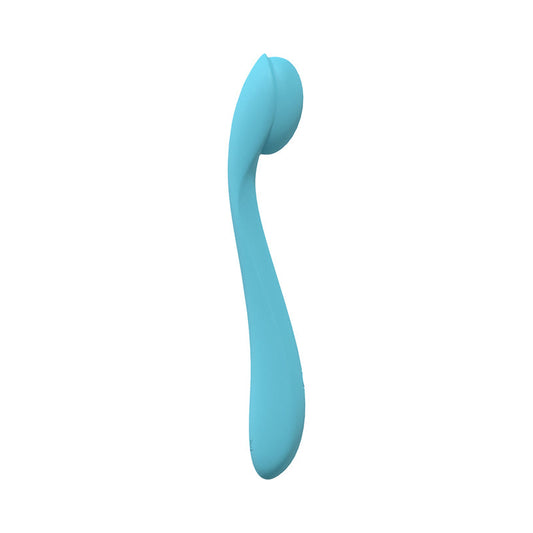 LoveLine Juicy Vibrador flexible de 10 velocidades, de silicona sellada, recargable, sumergible, color azul