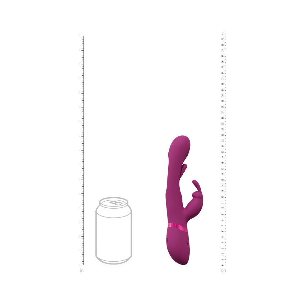 Conejito vibrador recargable con triple motor VIVE Mika con innovador estimulador del punto G en color rosa