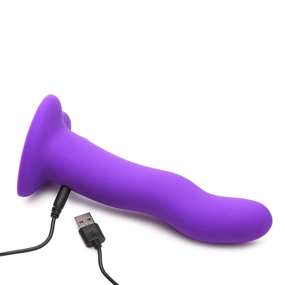 Simply Sweet Vib Wavy Sil Dildo W/RC Pu