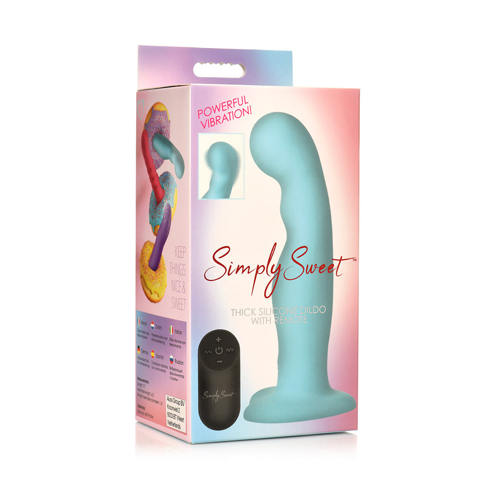 Simply Sweet Vib Thick Sil Dildo W/RCBl