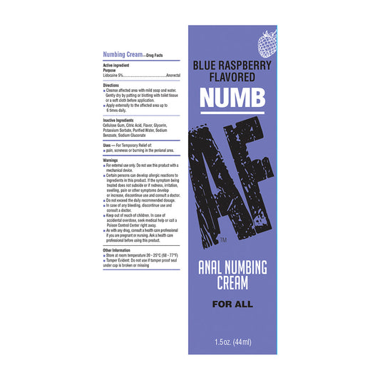 Numb AF Anal Desensitizer BlueRasp 1.5oz