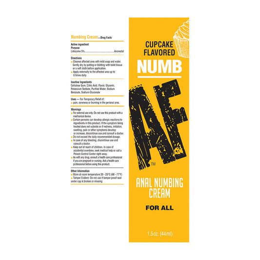 Numb AF Anal Desensitizer Cupcake 1.5oz