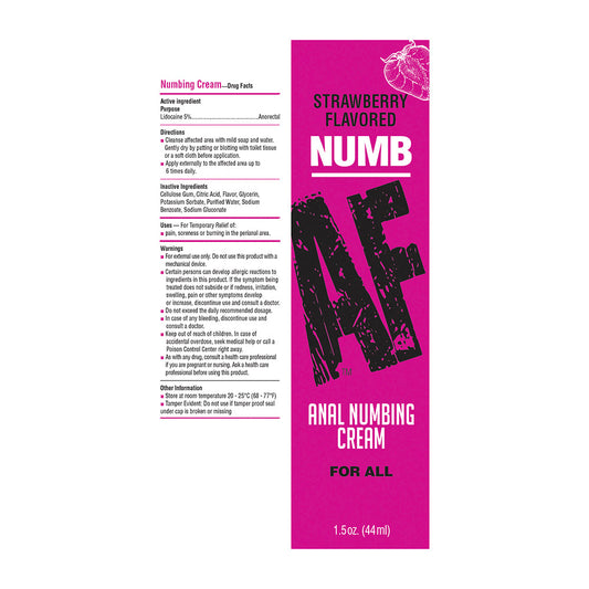 Numb AF Anal Desensitizer Strawber 1.5oz