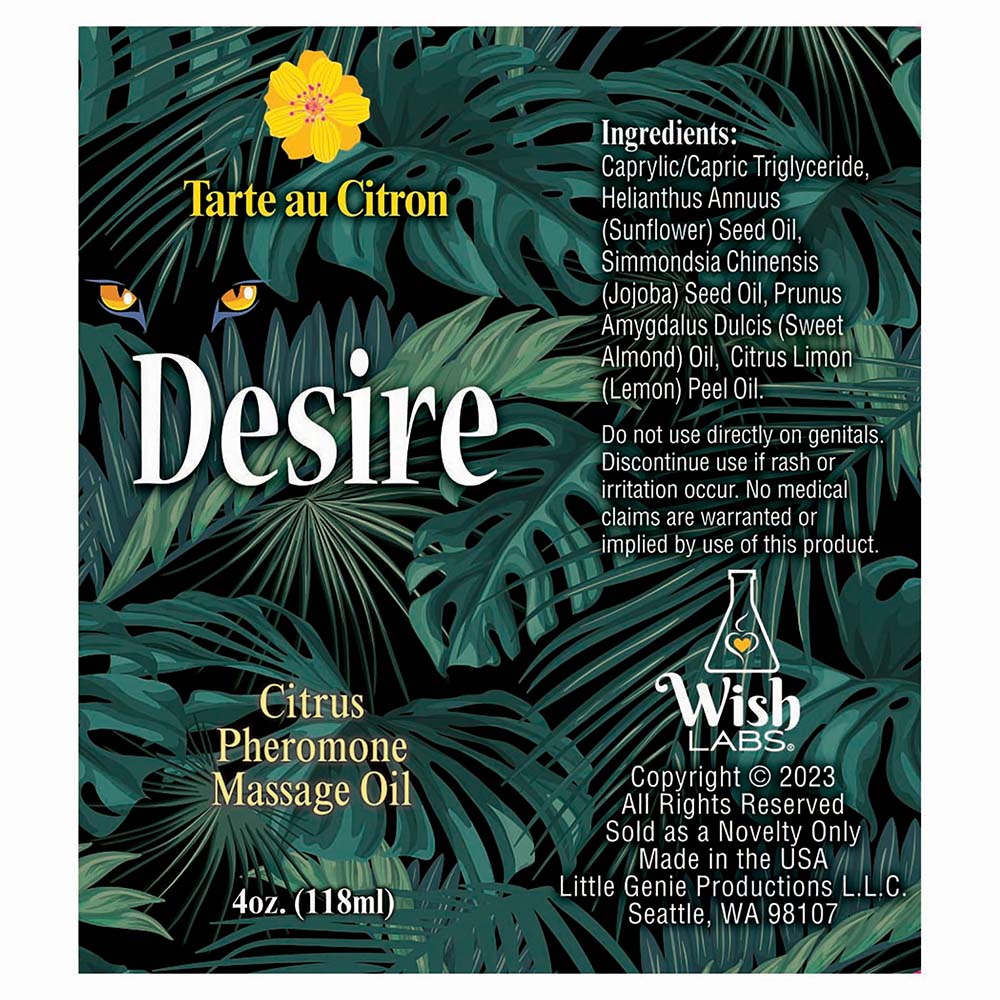 Aceite de masaje con feromonas Desire Citrus 4 oz.